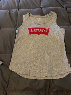 Levi's Gray Tank Top with Red Logo
